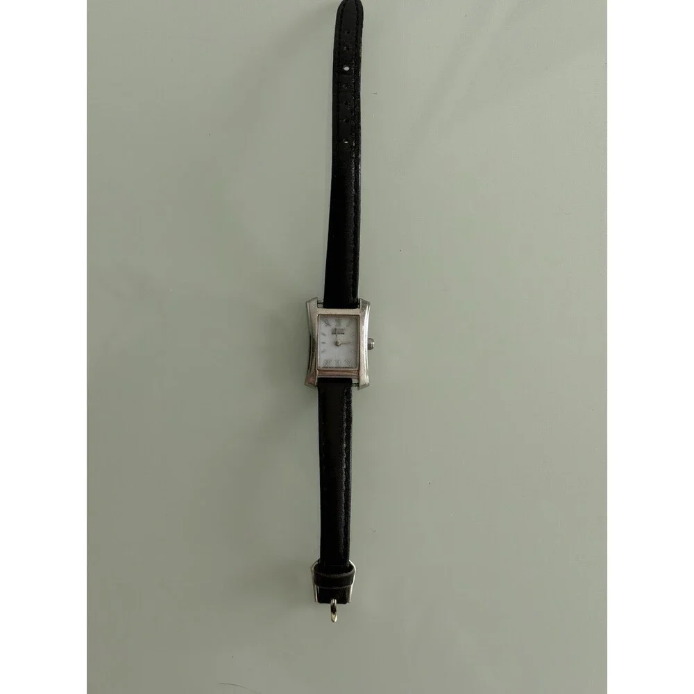 ✿ Citizen Eco-Drive Rectangular Watch Silver Dial Roman Numerals Japan